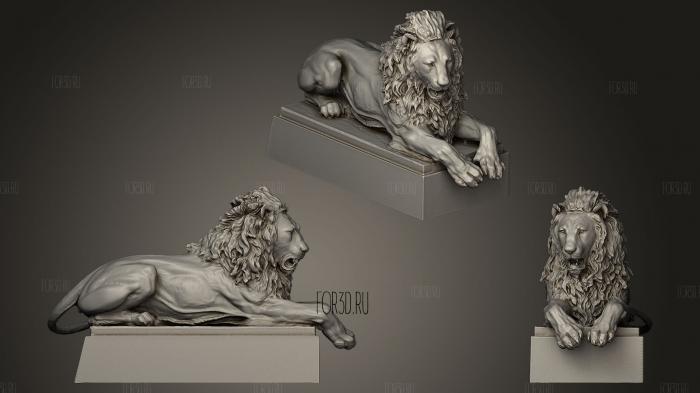 Lion statue_2 stl model for CNC